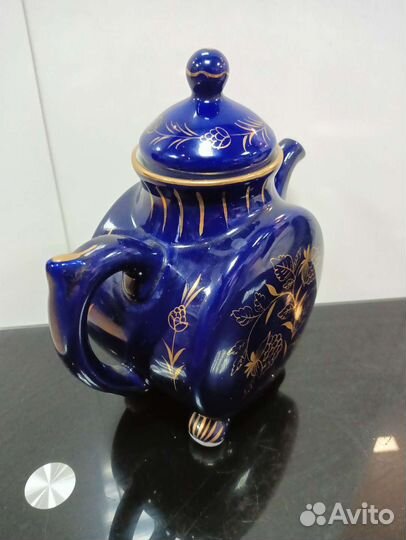 Заварочный чайник кобальт гжель