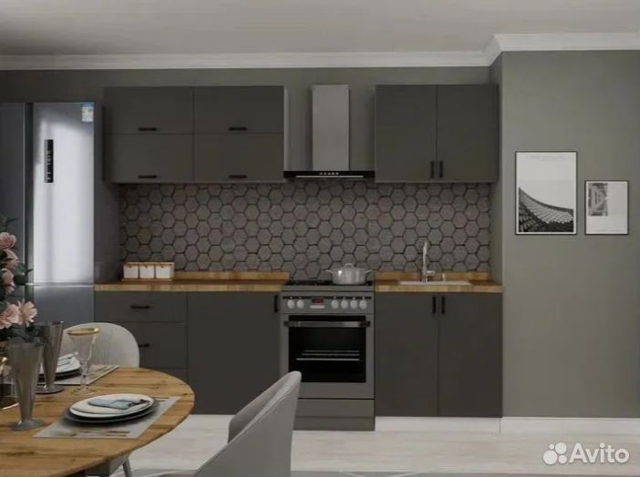 Кухня Оазис 2м (60+60+80см ) лдсп в 3х цветах