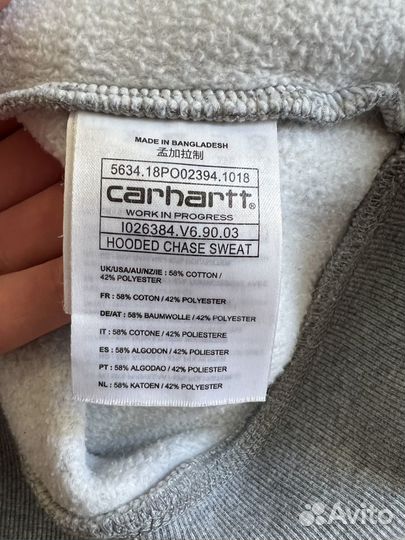 Hoody Carhartt Chase Logo Оригинал