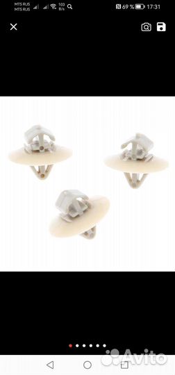 Клипса крепления элементов корпуса рено трафик