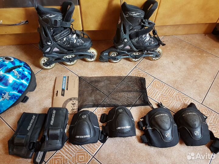 Роликовые коньки детские растущие. poweaslide