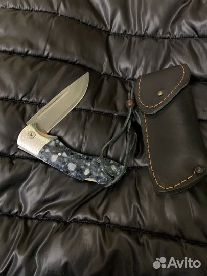 Нож складной сталь Булат. Ручной работы
