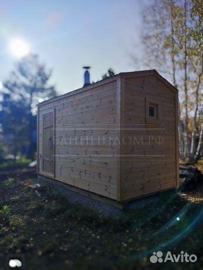 Готовая каркасная баня 4-6м