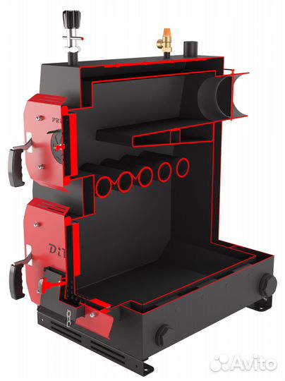 Котел на дровах для дома divo prо