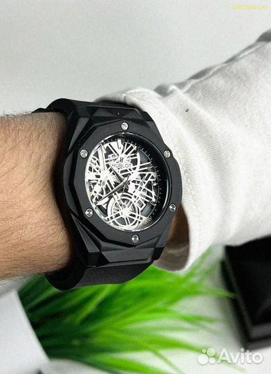 Наручные часы Hublot WHB3 чёрные (Арт.69147)