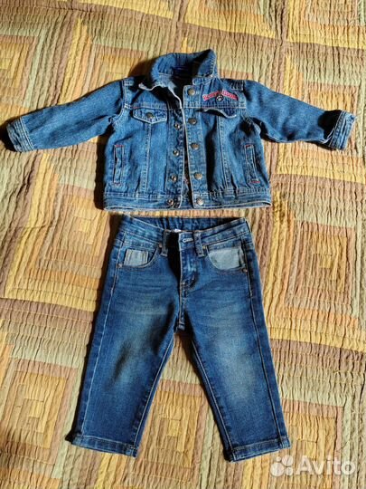 Джинсы и джинсовка детские 74р-80р