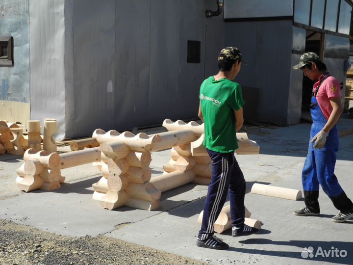 Сруб Садовой мебели из оцилиндрованного бревна