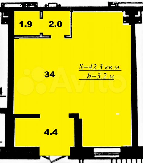 Помещение 42.3 м² в ЖК Парнас Сити