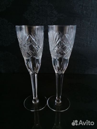 Рюмки фужеры стопки хрустальные посуда СССР