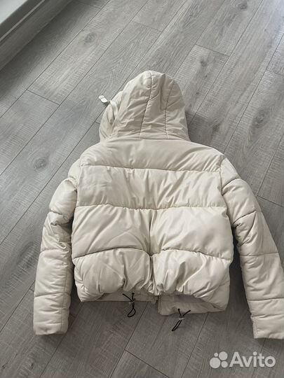 Кожаный пуховик