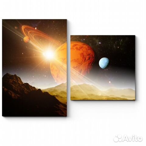 Модульная картина печать на холсте