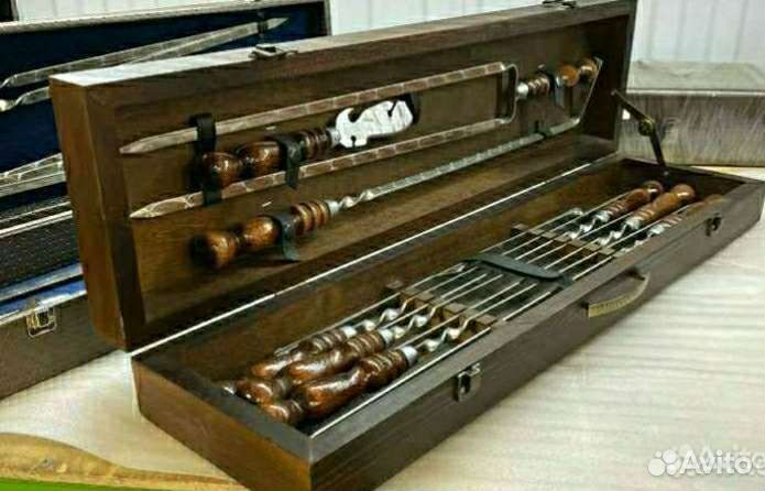 Шашлычный подарочный набор шампуров