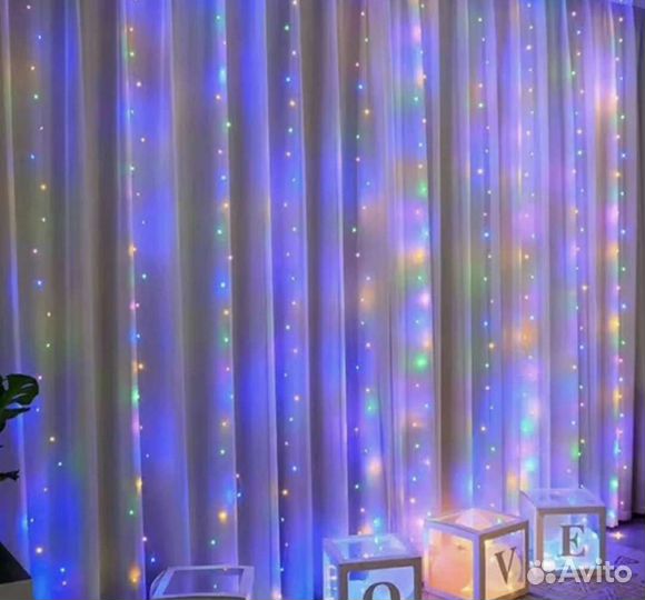 Гирлянда штора 2х2