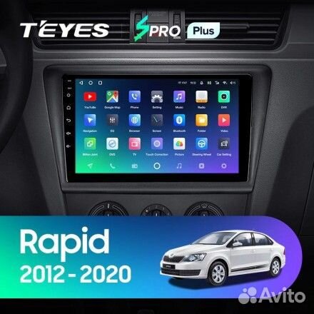 Магнитола Teyes SPro Plus 4/32 Skoda Rapid (12-20)