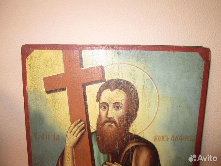 Икона старинная Апостол Иаков