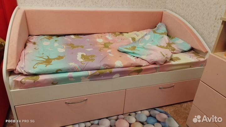 Детская кровать с мягкими бортиками