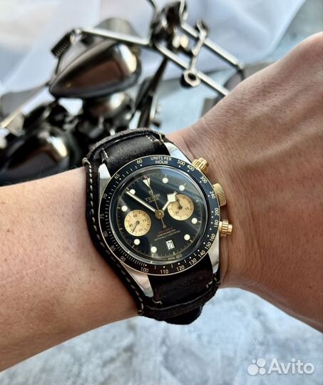 Tudor black bay chrono steel/gold