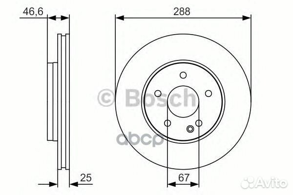 Диск тормозной Premium 2, передн, MB C 220 CDI