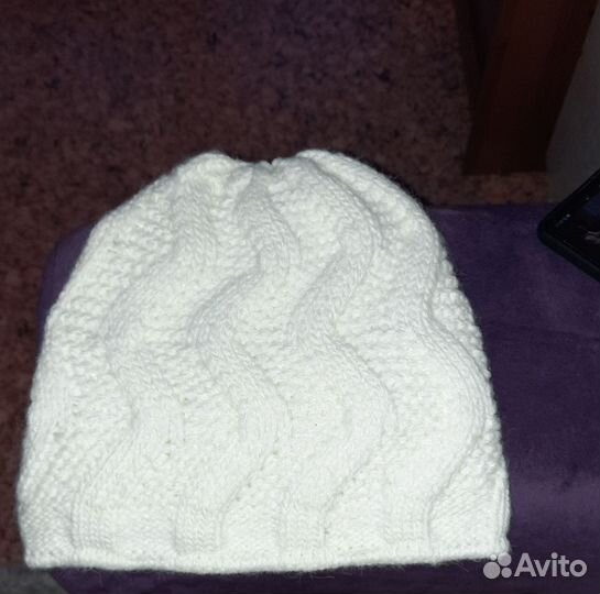 Шапка зимняя женская вязанная