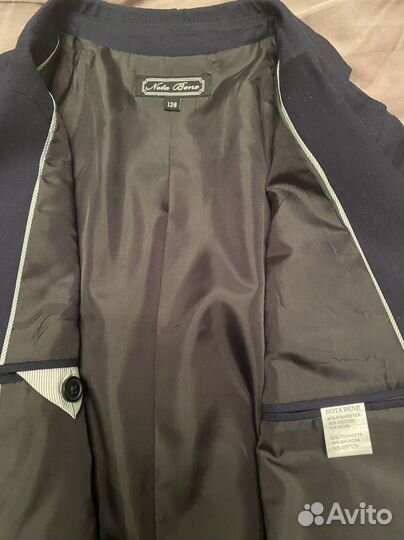 Пиджак для мальчика 128 синий