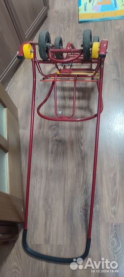 Детские санки на колесах sweet baby corsa red