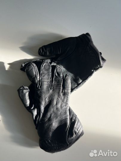 Перчатки зимние кожаные