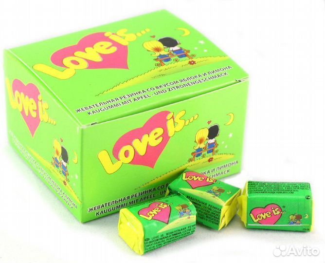 Жевательная резинка Love Is яблоко-лимон