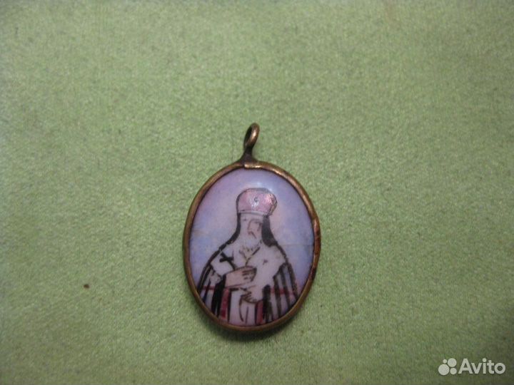Старинная нательная иконка муфель18 век