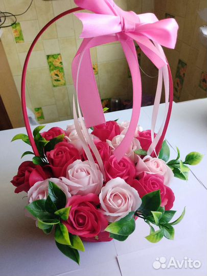 Подарок любимой жене, тёще, цветы из мыла