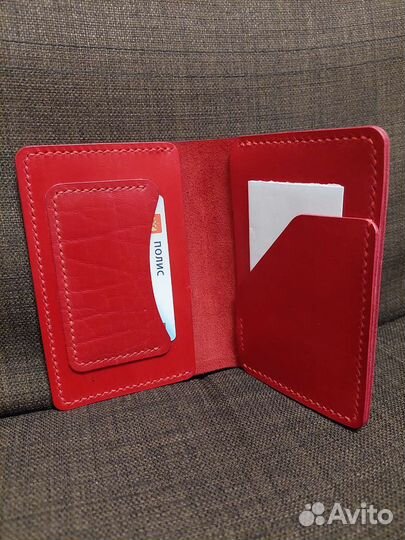 Обложка для паспорта ручная работа натур. кожа