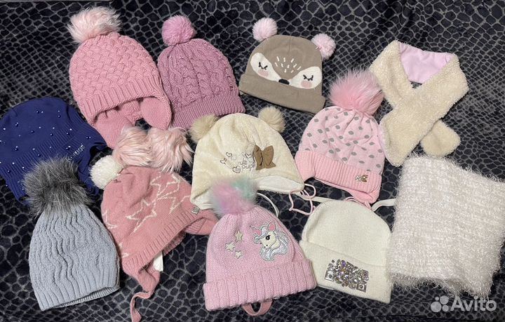 Шапки пакетом для девочки