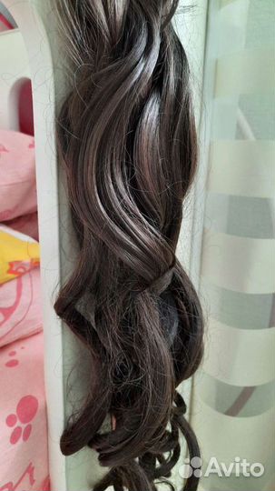 Волосы на заколках искусственные шиньон