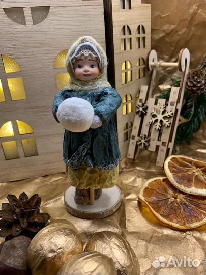 Ватные елочные игрушки