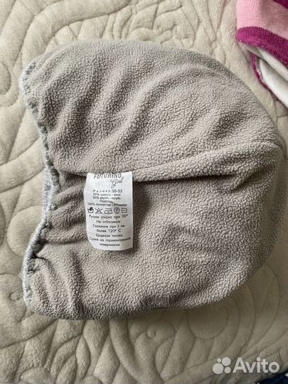 Шапка шлем для девочки 50 52