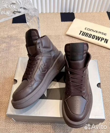 Кеды Rick Owens Turbowpn Brown Sneakers