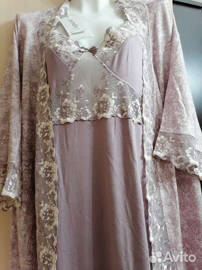 Пеньюар из вискозы с кружевом Cotpark Турция 48/50