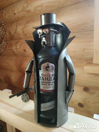 Держатель для бутылки подставка гангстер