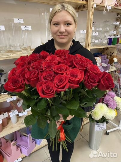 Высокие розы, 70,80, 90 см, розы, букеты