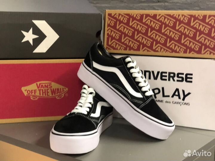 Кеды Vans Old Skool Platform черные (36-41)