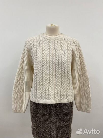 Свитер с текстурной вязкой Xs-S,новый