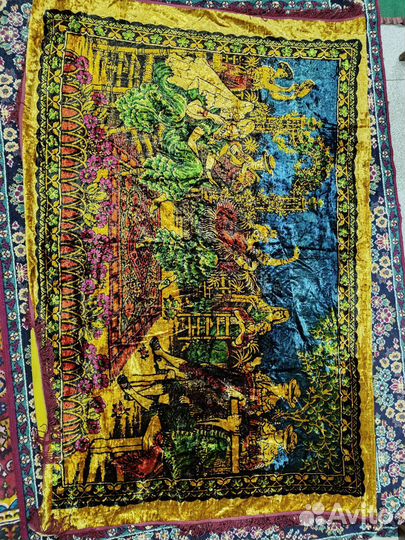 Ковер, скатерть плюшевая. Плюш СССР