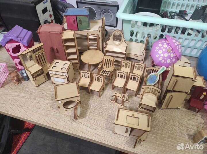Деревянная Мебель игрушечная для кукол