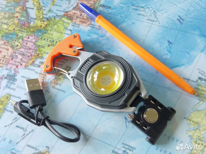 Фонарик 3в1 вентилятор пылесос