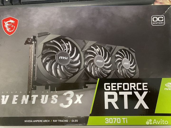Видеокарта MSI GeForce RTX 3070Ti Ventus 3x 8g