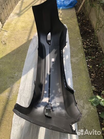 Задний некрашенный бампер Hyundai Solaris седан