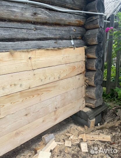 Подъем дома, замена венцов, замена фундамента