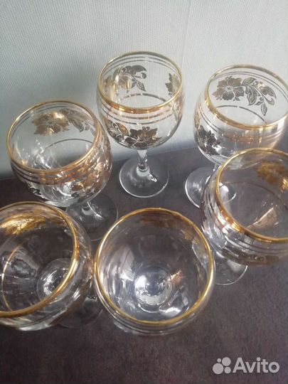 Тарелка для торта. Фужеры СССР