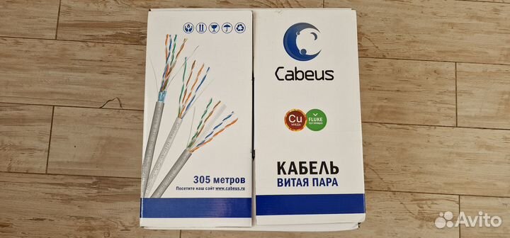 Cabeus Кабель витая пара UTP 5e медь UTP-4P-Cat.5e