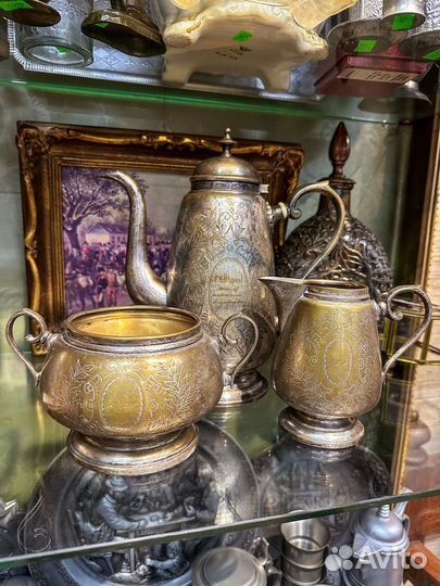 Сервиз кофейный, серебрение, Германия