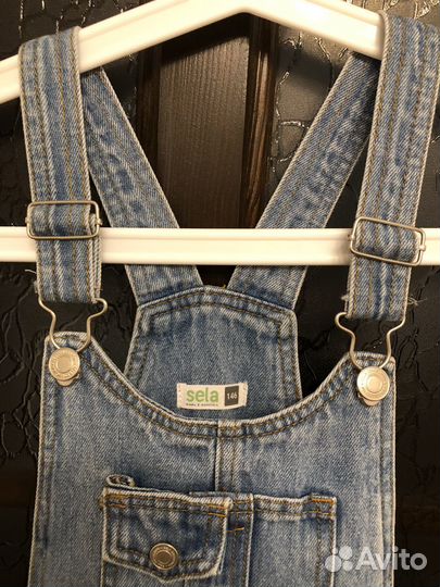 Джинсовый сарафан для девочки 146 см